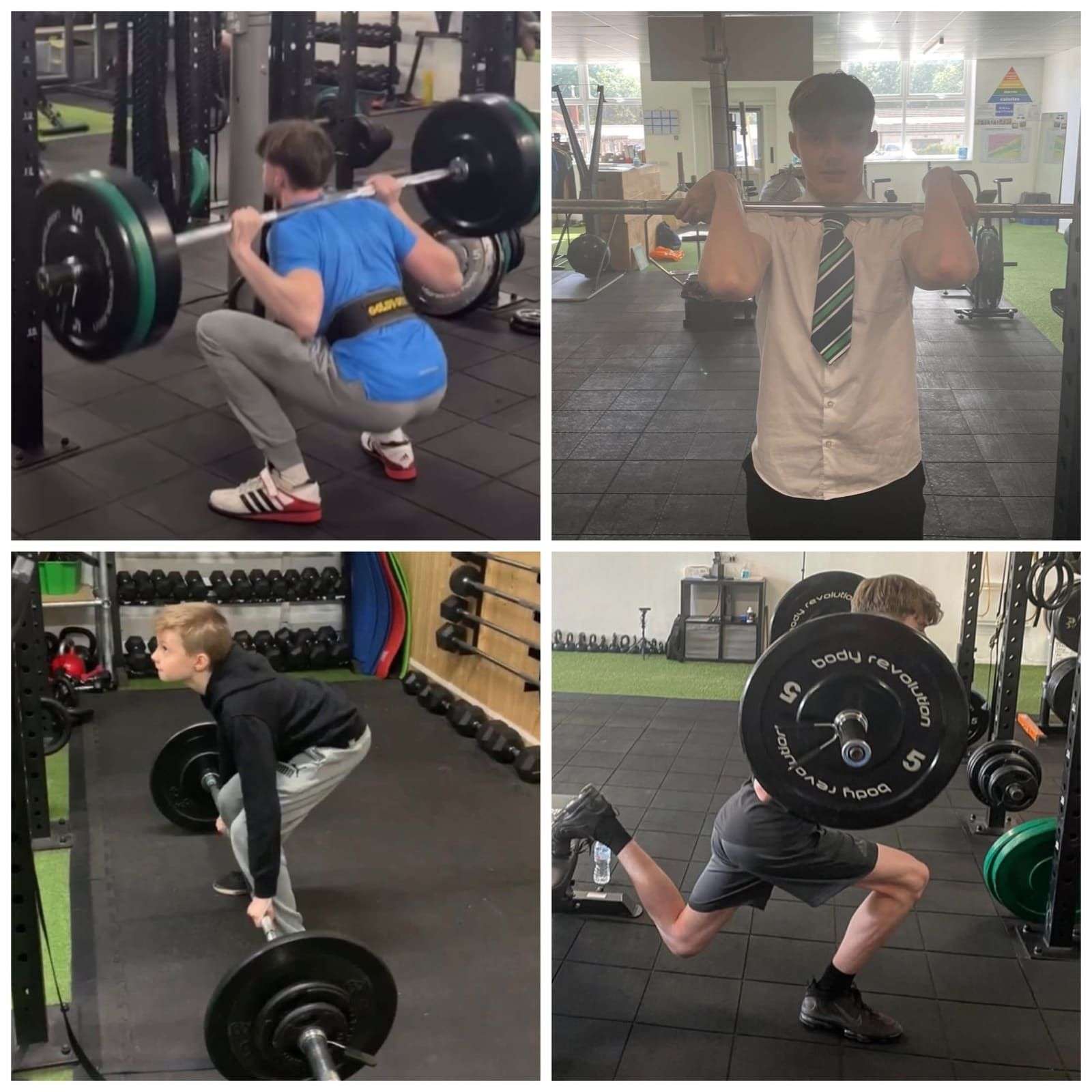 Joey lifting in the gym